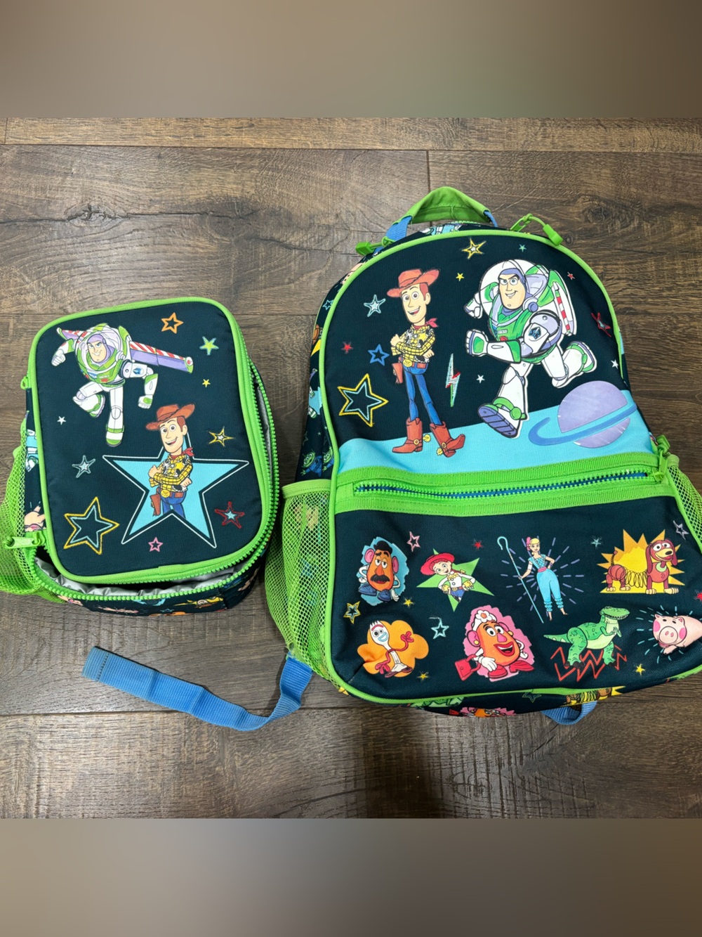 Disney store Toy Story Kids Backpack and Lunch Bag Set - Green